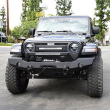 Load image into Gallery viewer, Westin 18-20 Jeep Wrangler WJ2 Full Width Front Bumper w/LED Light Bar Mount Textured Black