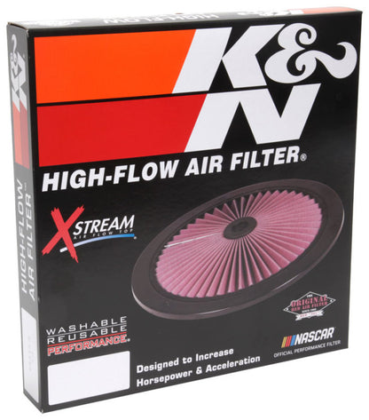 K&N Universal Air Filter | Round Lid, 1in Tall | 66-1101