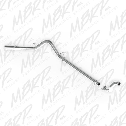 MBRP 08-10 Ford 6.4L F250/350/450 4 inch Filter Back Single Side Exit Aluminum and Down Pipe | S6282AL