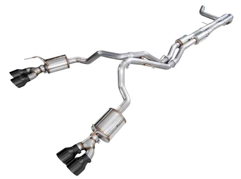 AWE Tuning 2021+ Cadillac Escalade 6.2L 0FG Dual Exit Exhaust System w/ 5in Diamond Blk Tips