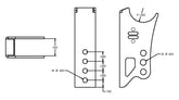 Ridetech Weld On Rear Axle Bracket for Bolt-On 4 Link