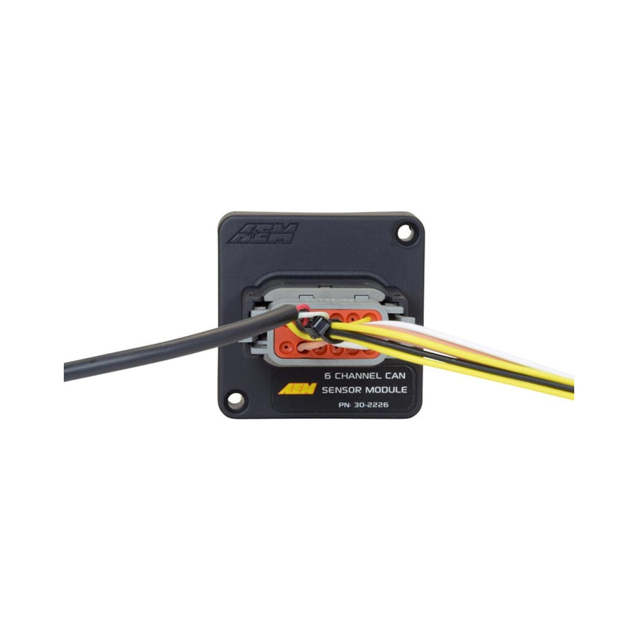 6 Channel CAN Module Converts two analog temp channels, two analog pressure channels, a tach input and fuel level input to AEMnet CANbus AEM Electronics