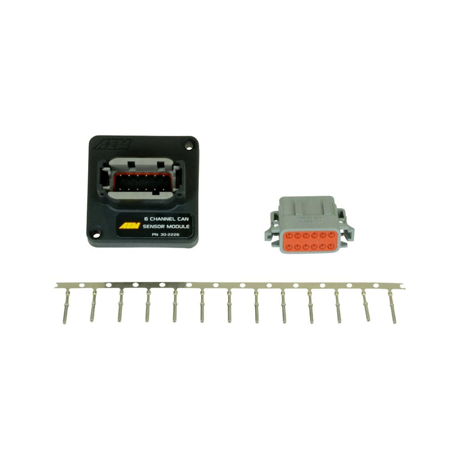 6 Channel CAN Module Converts two analog temp channels, two analog pressure channels, a tach input and fuel level input to AEMnet CANbus AEM Electronics