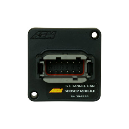 6 Channel CAN Module Converts two analog temp channels, two analog pressure channels, a tach input and fuel level input to AEMnet CANbus AEM Electronics