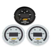 Classic Digital Fuel Pressure Gauge Kit Oil/Fuel Pressure from 0-100 PSI AEM Electronics