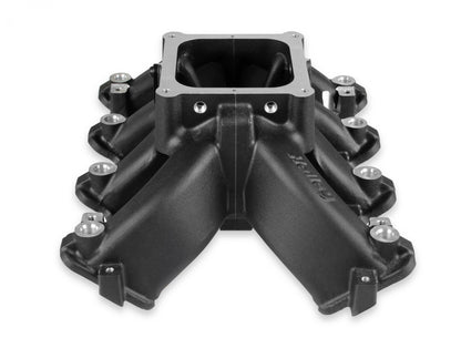 Single Plane EFI 4500 Split-Design Race Intake Manifold- GM LS1/LS2/LS6 Black Finish with Fuel Rails Holley