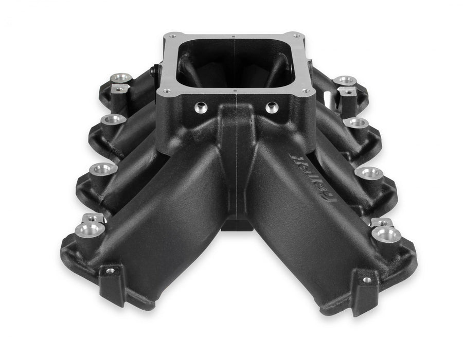Single Plane EFI 4500 Split-Design Race Intake Manifold- GM LS1/LS2/LS6 Black Finish with Fuel Rails Holley