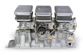 Tri-Power 3x2 SBC Intake and Carburetor Kit 350 CFM 2300 Shiny Gasoline Holley