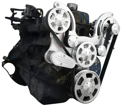CVF Racing polished or c3 ceramic clear coat Wraptor serpentine system for Ford 240 and 300 straight six, 300-WRAPTOR