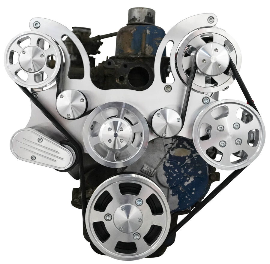 CVF Racing polished or c3 ceramic clear coat Wraptor serpentine system for Ford 240 and 300 straight six, 300-WRAPTOR