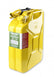 Jerry Can Yellow 5.3 Gallon 20 Liter Steel w/ Safety Cap and Spout Anvil Offroad