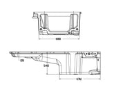 GM LS Swap Oil Pan Black Additional Front Clearance Fits Most Gm/muscle Car/classic Car/trucks and Any LS Swapped Vehicle Requiring More Clearance at the Front Half of the Pan Holley