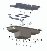 Gen III Hemi Swap Oil Pan Mid-Sump VVT Fits VVT Gen III Hemi Engines 2009-up 5.7L & 2011-up 6.4L Engines  Mid-Sump Design Fits 1963-1974 Mopar A-Body, B-Body, C-Body & E-Body Holley