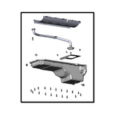 Gen III Hemi Swap Oil Pan Rear-Sump Natural Non-VVT Fits Non-VVT Gen III Hemi Engines 2003-2008 5.7L, 2005-2010 6.1L, 2007-2010 392 Hemi Crate Engines Rear-Sump Design Fits Most Trucks Natural As-Cast Finish Holley
