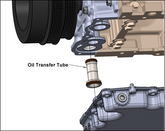 Oil Transfer Tube Ford Godzilla 7.3L Fits Accessory Drive Kits with Oiling System Pump to Pan Oil Transfer Tube Holley