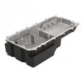 Cast Aluminum Rear Sump Oil Pan Ford Coyote Swap Black Fits Gen 3 Coyote Engines in 1953-1979 Ford F100, F150, and F250 2WD Trucks Holley