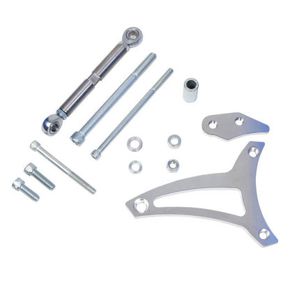 CVF Racing polished high-mount alternator bracket for Ford 5.0L, 289 and 302 small block, 5.0L-ALTBRKT