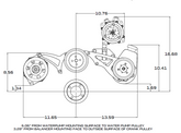 CVF Racing Stealth Black BEAST 8-rib serpentine conversion kit with A/C, alternator and power steering for Ford 289, 302 and 351W, B-302-SERPENTINE-AC