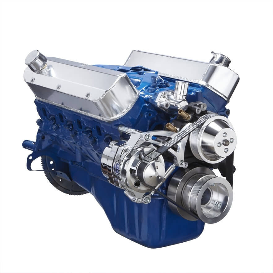 CVF Racing polished BEAST alternator only serpentine conversion kit for Ford 289, 302 and 351W, 302-SERPENTINE-ALT