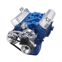 CVF Racing polished BEAST alternator only serpentine kit for Ford 289, 302 and 351W with electric water pump, 302-SERPENTINE-ALT-EWP
