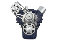CVF Racing polished BEAST high mount alternator only serpentine kit with water pump for Ford 289 and 302, 302-SERPENTINE-ALT-H