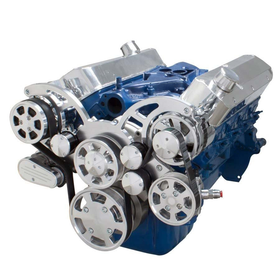 CVF Racing C3 Ceramic Clear Coat Wraptor all-inclusive 8-rib serpentine system for Ford 289, 302 and 351W small block, C-302-WRAPTOR