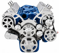 CVF Racing polished or c3 ceramic clear coat Wraptor serpentine system for Ford 351C, 351M and 400, 351C-WRAPTOR