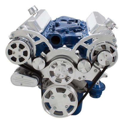 CVF Racing C3 Ceramic Clear Coat Wraptor all-inclusive 8-rib serpentine system for Ford 289, 302 and 351W small block, C-302-WRAPTOR