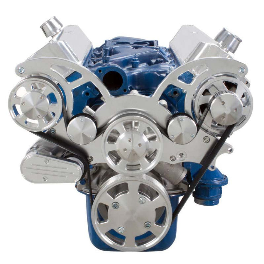 CVF Racing C3 Ceramic Clear Coat Wraptor all-inclusive 8-rib serpentine system for Ford 289, 302 and 351W small block, C-302-WRAPTOR