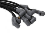Black Super Conductor Universal 8 Cyl. 90 Degree Set Includes Terminals For Engines With Early Type (Socket) And Late Type (Hei Spark Plug Top) Distributor Caps. 90 Degree Boots And Terminals Factory Installed On One End MSD Ignition