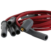 Super Conductor Spark Plug Wire Set Chrysler 318-360, Socket For Use On Chrylser 318-360 Engines With Socket Boots, Red Jacket MSD Ignition