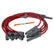 Super Conductor Spark Plug Wire Set Chrysler 318-360, Socket For Use On Chrylser 318-360 Engines With Socket Boots, Red Jacket MSD Ignition