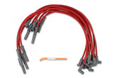 MSD Spark Plug Wires For Ford 302, 351W Spark Plug Wires For Sbf 302-351W, Straight Multi-Angle And 90 Degree Boots, Red Jacket MSD Ignition