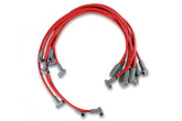 Super Conductor Spark Plug Wire Set Small Block Chevy 350 Hei For Use On Chevy Small Block 350 Engines, Hei, Red Jacket MSD Ignition