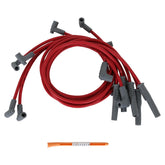 Super Conductor Spark Plug Wire Set Chevy '82-'83 Camaro/Trans Am For Use On Chevy '82-'83 Camaro/Trans Am, Red Jacket MSD Ignition