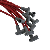Red Super Conductor Wire Set Chevy Sprint Car Tight Fit / 90 Degree At Plug / 90 Degree At Cap MSD Ignition