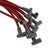 Red Super Conductor Wire Set Chevy Sprint Car Tight Fit / 90 Degree At Plug / 90 Degree At Cap MSD Ignition