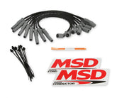 MSD Ford Raptor 6.2L V8 Black Wire Set Direct Replacement 8.5 Mm Super Conductor Spark Plug Wire Set MSD Ignition