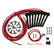 Red Super Conductor Ford 4.6L/5.4L, Universal For Ford Fans, These Wires Are Designed For Ford Modular Engines MSD Ignition
