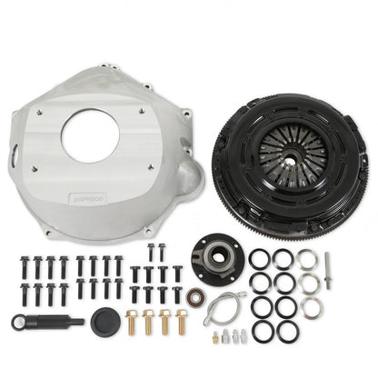 Complete Transmission Installation Kit 8-Bolt LS or LT Engine to TKX / TKO Everything You Need to Connect an 8-Bolt LS or LT Engine to a Tremec TKX or TKO Transmission Holley