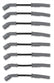 Wire Set Black Sc, GM LS1, Vette/Camaro, '97-On For Use On GM LS1 Engines, Corvette, Camaro, '97-On, Black Jacket MSD Ignition