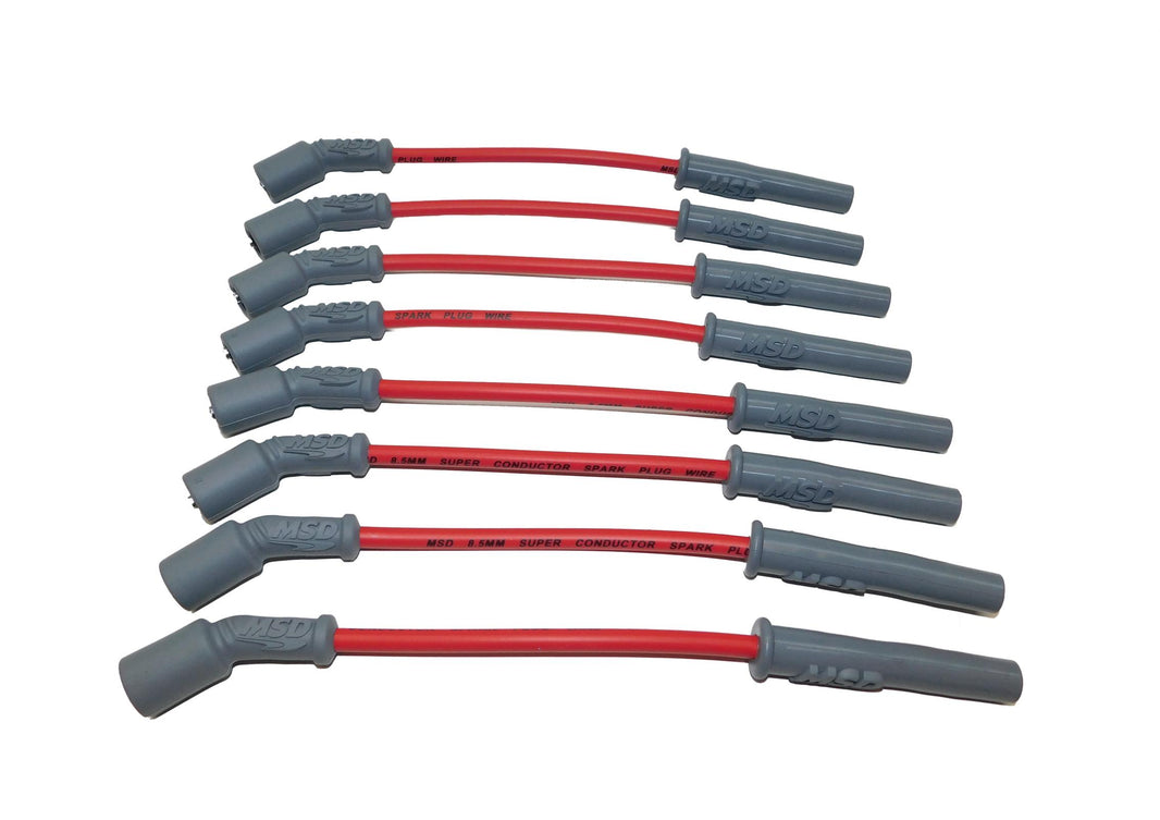 MSD Super Conductor Spark Plug Wire Set 99-13 GM Truck & Suv Red MSD Super Conductor 8.5Mm Wire Set Red, GM Truck & Suv 99-13 4.8/5.3/6.0/8.1L MSD Ignition