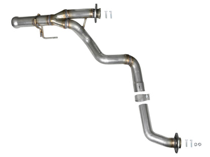 aFe Power Twisted Steel Y-Pipe 2-1/4in 409 Stainless Steel Exhaust System 2018 Jeep Wrangler (JL) V6-3.6L | 48-48026
