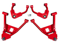 Suspension Engineering Silverado & Sierra 4" Drop Front Upper & Lower A-Arms (2007-13) (Red or Black) 33-1052