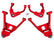 Suspension Engineering Silverado & Sierra 4" Drop Front Upper & Lower A-Arms (2007-13) (Red or Black) 33-1052