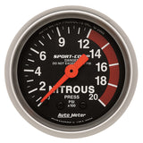 AutoMeter Traditional incandescent lighting illuminates around the perimeter of the dial 3328