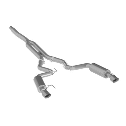 MBRP 2015-2026 Ford Mustang EcoBoost 2.3L Alum 3in Cat Back Dual Split Rear Exit (Street Version) | S7274AL