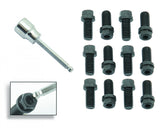 Header Bolts 3/8-16 x 3/4 Inch Hex & Socket Head Black Oxide Fits AMC 290-401, Chevrolet Small Block 262-400, Chrysler 383-440 except Hemi, Pontiac 326-455, Oldsmobile 330-455 Mr Gasket