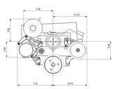 CVF Racing B-350-SERPENTINE-AC-BP BEAST 8-Rib Serpentine Conversion, AC, Power Steering & Alternator, Stealth Black
