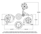 CVF Racing 350-SERPENTINE-PS-C BEAST 8-Rib Serpentine Conversion, Power Steering & Alternator, Polished